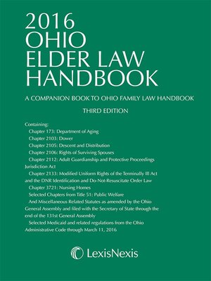cover image of 2016 Ohio Elder Law Handbook